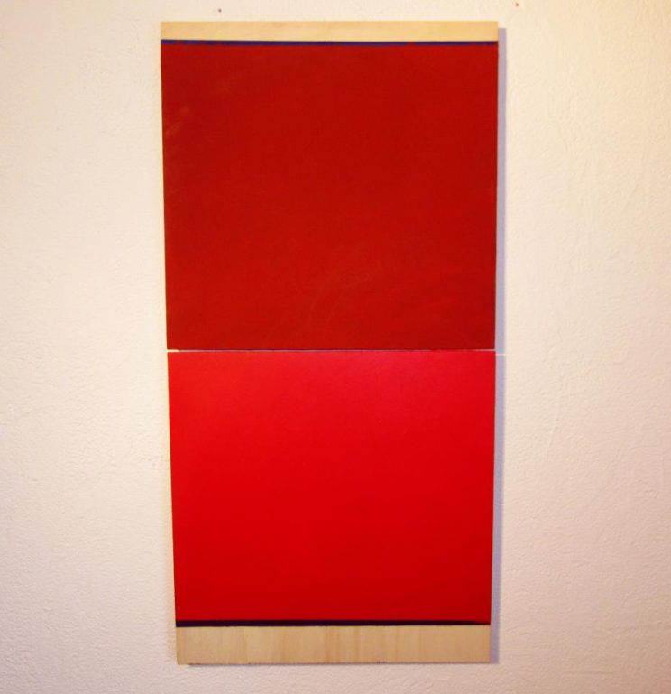 red-blue, 2011 /pigments on wood